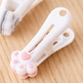 thumbnail image 2 of Pattes de chat mignonnes en caoutchouc sopa, clip de fermeture solide (24 piezas, gris-rosa), 2 of 5