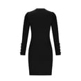 thumbnail image 6 of IROINNID Women's Spring Large Size Dresses V-Neck Long Sleeve Tight Short Dress, 6 of 7