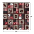 thumbnail image 5 of Red Plaid Dog Jigsaw Puzzle Shower Curtain 72"x72" ,Bathroom Decorative Shower Curtains Set with 12 Hooks,Modern Waterproof Washable Shower Curtain, 5 of 6