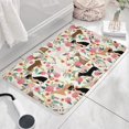 thumbnail image 3 of Chihuahua and Flower Florals Flannel Non Slip Door Rugs,Washable Door Mats Indoor,Decorative Door Mats,Dirt-Resistant and Absorbent Doormat for Entrance,Bedroom,Kitchen,Bathroom,31.5x17in(80x43cm), 3 of 4
