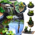 thumbnail image 3 of HLONK BETTERLIFE Adorable Floating Frog Resin Statues for Ponds - Cute Pond Decor ■& ёд C6L4, 3 of 8