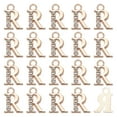 thumbnail image 1 of Uxcell 20 Pack Rhinestone R Letter Charm for DIY Bracelet/Wristbands/Jewelry Gold 0.39" x 0.51", 1 of 6