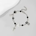thumbnail image 4 of ievspot  Women Bracelet Punk Style Hollow Star Beads Decor Guitar Pendant Friends Bracelet Adjustable Extended Chain Bracelet, 4 of 8