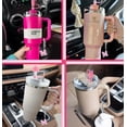 thumbnail image 6 of Straw Cover for Stanley Cup Accessories - Unique Letter Charms for Stanley Cups, Cute Flower & Cup Silicone Straws Topper Covers for 30 & 40 0z Tumbler with Handle, 10mm 0.4in Straw Cap, 6 of 8