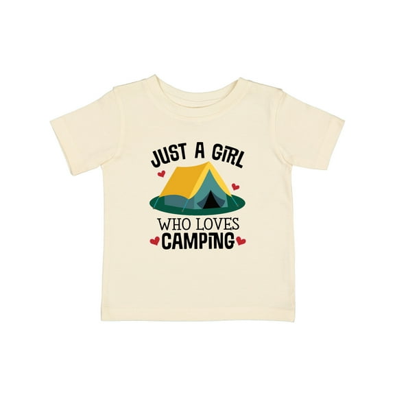Inktastic Just a Girl Who Loves Camping Girls Baby T-Shirt