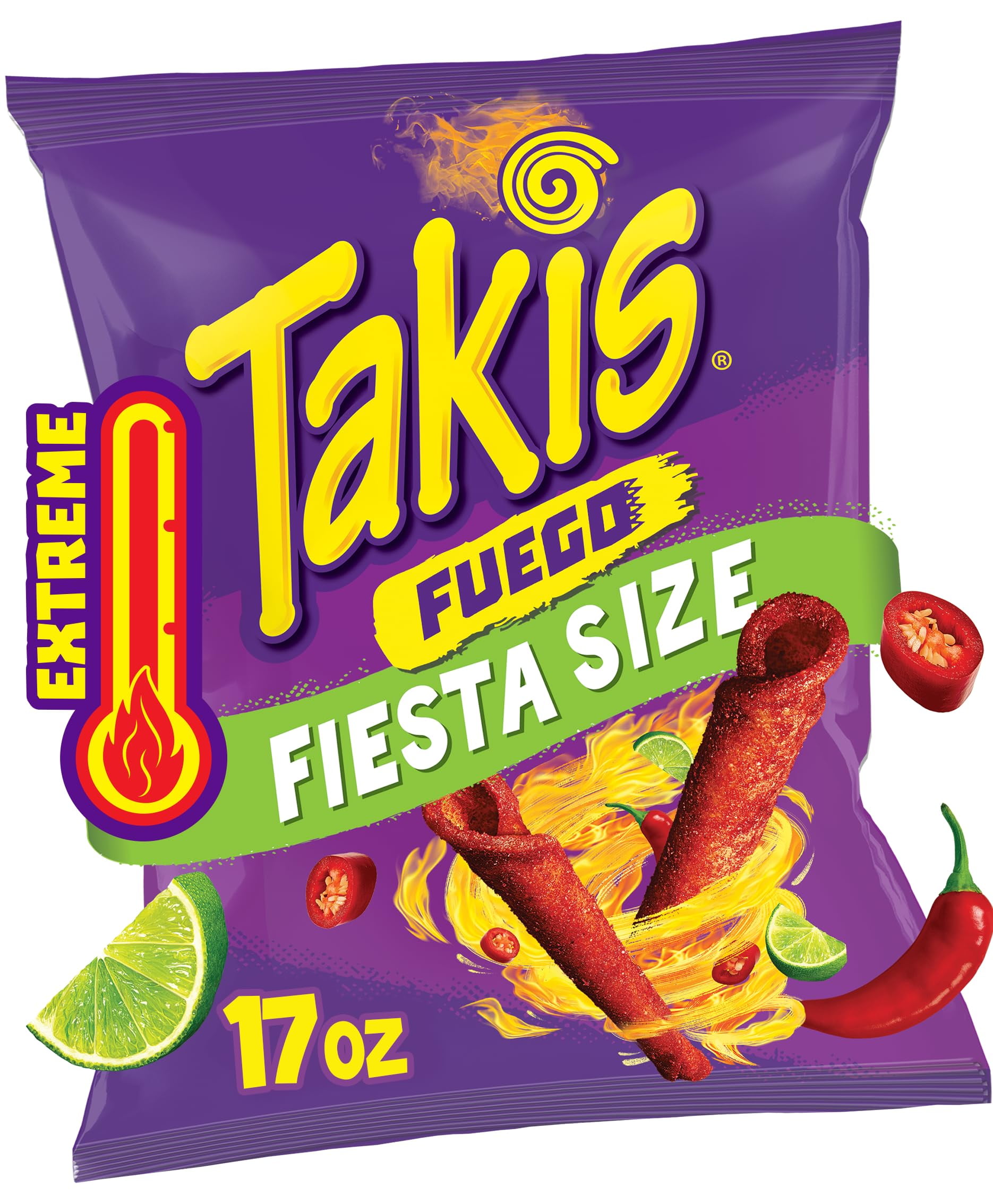 Takis Kettlez Fuego Spicy Potato Chips, Hot Chili Pepper Lime