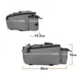 thumbnail image 3 of Bicycle Saddle Bags for Rear Rack Insulated Trunk Cooler Pack  Reflective Bike Bag with Shoulder Strap  Zipper Pockets and Bottle Case, 3 of 6