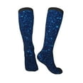 thumbnail image 5 of Lsque Sparkling Blue Glitter Printed Crew Socks Men's Women's LightWeight Thin Casual Calf Socks ,Knee High Socks,Cotton Socks, 5 of 9