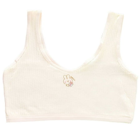 Sports Bras Kids Kids Seamless Bra Design With Removable Padding Comfort Soft Toddler Underwear Beige 10 Years-14 Years