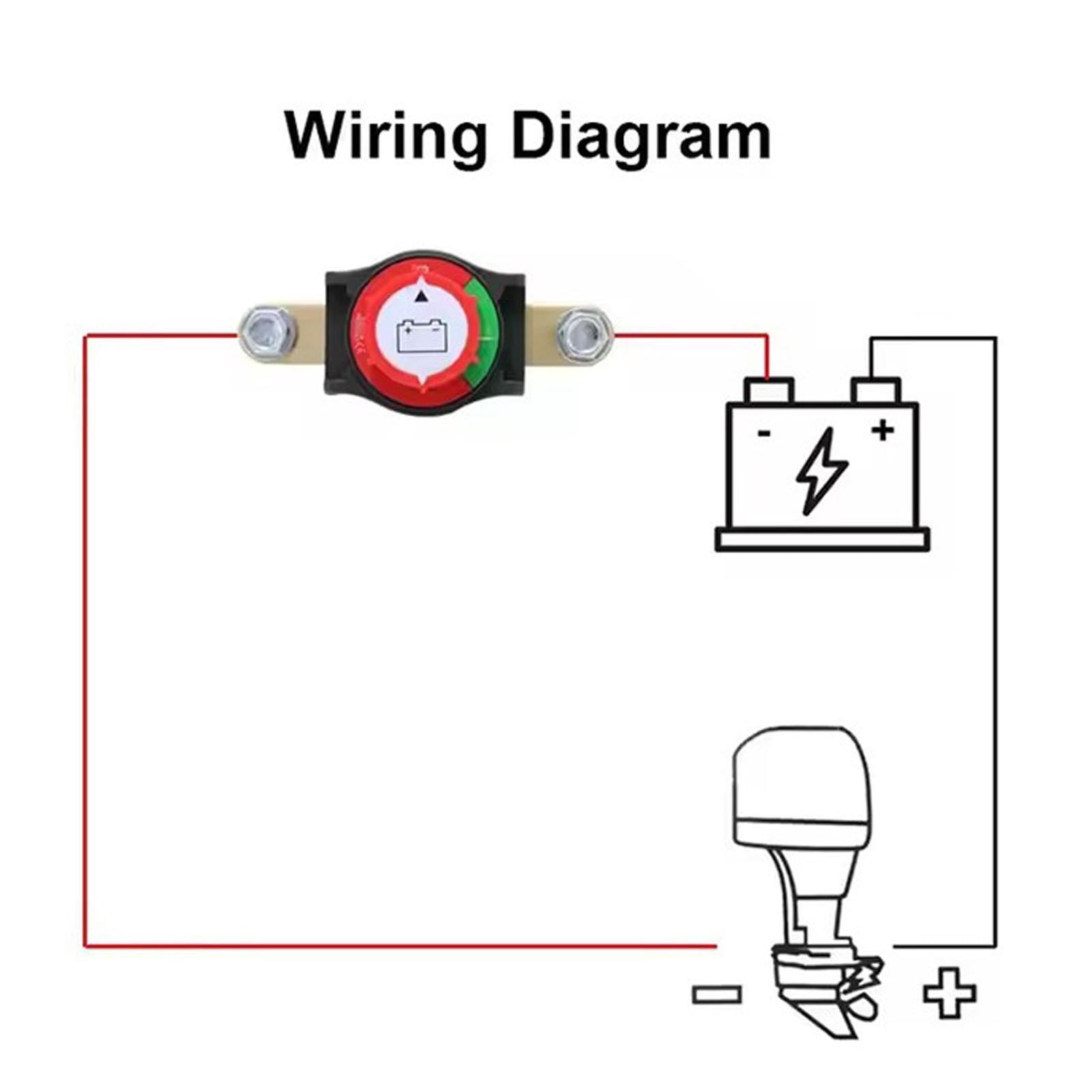 Interior Accessories for Car Accessories Interior | High Capacity Battery Disconnect Switch | Power Cutoff Switch for Vehicle | Universal 1 Pack Red Black