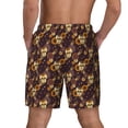 thumbnail image 4 of Balery Sunflowers with Skull and Hand Mens Swim Trunks Swim Shorts for Men Quick Dry Inseam Beach Shorts with Compression Liner Pocket-Medium, 4 of 9