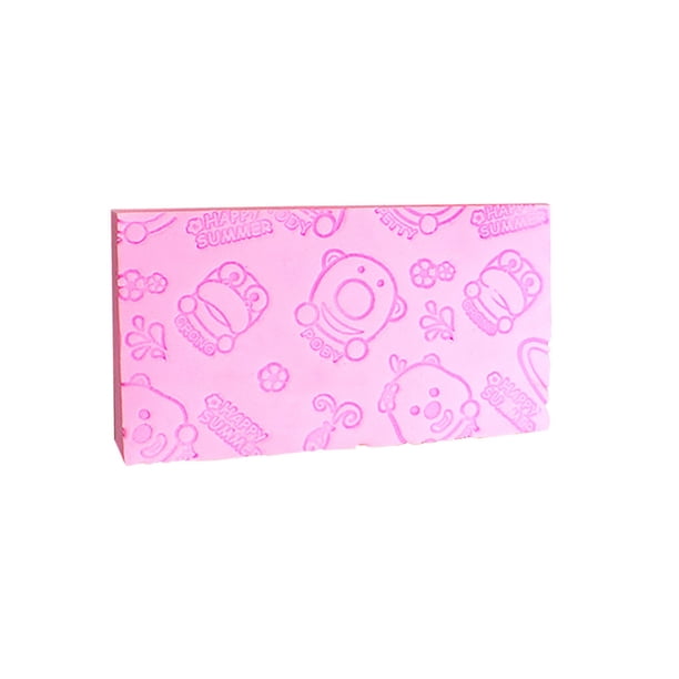 Esponja de baño reutilizable Naiovety para niños hombres y mujeres removedor de piel muerta accesorios de baño Rosado