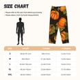 thumbnail image 2 of Cauagu Orange Pumpkin Pajama Pants for Women Loose Fit Wide Leg Trouser Pants Casual Elastic Waist Drawstring Lounge Pants, 2 of 6