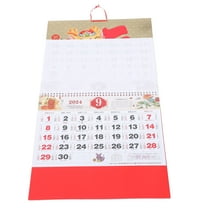 UNOMOR Chinese Style Calendar Wall Calendar Paper Red 1Pcs Home Decoration