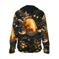 thumbnail image 2 of Goofa Golden Koi And Treasure Printed Women's UPF 50+ Sun Protection Hoodie Jacket Lightweight Long Sleeve Sun Shirt for Women with Pocket Hiking Outdoor-3X-Large, 2 of 9
