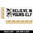 thumbnail image 2 of Believe in Yours-elf Yourself Christmas Teacher Student School Self-Inking Rubber Stamp Ink Stamper - Sky Blue Ink - Small 1-1/2 Inch, 2 of 7