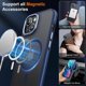 thumbnail image 3 of Magnetic for iPhone 13 Case & iPhone 14 Case, [Compatible with Magnetic]Slim Non-Slip Translucent Matte Phone Case, Blue, 3 of 4