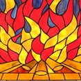 thumbnail image 2 of RADIANCE goods Tiffany-Style 3pcs Arched Folding Fireplace Screen 42" Wide, 2 of 3