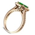 thumbnail image 3 of Bestselling Antique 1 Carat princess cut Emerald and Diamond Engagement Ring in Yellow Gold, 3 of 4