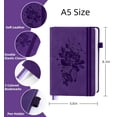thumbnail image 6 of Lined Journal Notebook, 365 Pages, A5 Leather Journal for Writing, Hardcover Notebook with 100GSM Thick Paper, College Ruled, Daily Journal for Women & Men, Travel, Work, School, Note Taking, Purple, 6 of 7