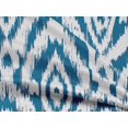 thumbnail image 5 of oneOone Tissu Rayonne Bleu Sarcelle Ikat Matériel de Robe Tissu Imprimé Tissu au Mètre 56 Pouces de Large, 5 of 5