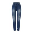 thumbnail image 5 of Cathalem Loose Jeans For Women Baggy Denim Jeans for Women with Pockets Comfortable Stretch Jeans(Blue,M), 5 of 5