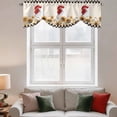 thumbnail image 3 of Tie Up Valances for Windows, Sunflowers Rooster Adjustable Valance Curtains Window Treatment for Living Room, Farmhouse Vintage Black White Plaid Rod Pocket Kitchen Curtains & Drapes 42x12 Inch, 3 of 9
