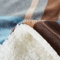 thumbnail image 4 of Merrylife Teen Adult Plaid Fleece Fabric Plush Washable Throws, White, 4 of 6