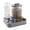 Grey, variant on 2 in 1 Food and Water Bowl Feeder Non Base Adjustable Elevated Stand for Cats 20cm Blue