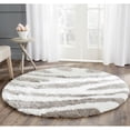 thumbnail image 6 of SAFAVIEH Barcelona Calanthia Abstract Shag Area Rug, Ivory/Silver, 2'3" x 4', 6 of 8