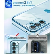 LeYi for Samsung Galaxy A54 5G Case with Tempered Glass Screen Protector 2 Pack, Blue