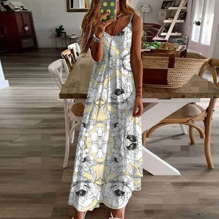 gbyLJF Casual Holiday Dress Dress For Homecoming Casu Dress For Women Cute  Dress For Women A02_Yellow L - Walmart.com