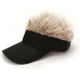 thumbnail image 5 of Men's Visor with Hair Fake Hairs Visor Hat with Hair for Men Funny Spiked Sun Hats Novelty Baseball Wig Caps Birthday Gift…, 5 of 6