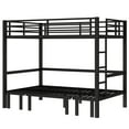 thumbnail image 6 of Deiokin Full over Full Pull-Out Metal Bunk Bed, Convertible Lower Bunk to U-Shaped Sofa, Safety Rails, 6 of 9