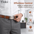thumbnail image 4 of Vlokii 2pcs Leather Mens Ratchet Belt Belts For Men Adjustable Automatic Buckle, 4 of 6