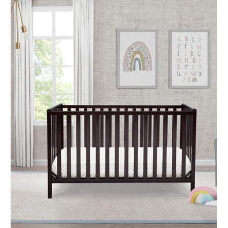 Delta Children Heartland 4-in-1 Convertible Baby Crib, Dark Chocolate