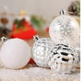 thumbnail image 4 of 30ct Christmas Ball Ornaments, 2.36 in Shatterproof Xmas Tree Decorations, Plastic Baubles for Holiday, Party, Wedding, or Home Decor, White & Silver, 4 of 7
