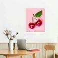 thumbnail image 3 of COMIO Trendy Retro Wall Art &amp; Decor - Cherry Disco Ball Home Decor Poster - Pink Funky Living room Wall Art- Preppy Stuff Room Decor - Girls Bedroom Dorm Teen Room Decor, 3 of 5