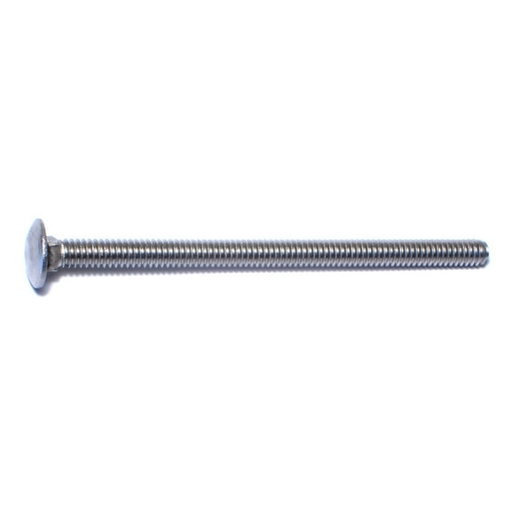 1/4"-20 x 4" 18-8 Stainless Steel Coarse Thread Carriage Bolts (4 pcs.)