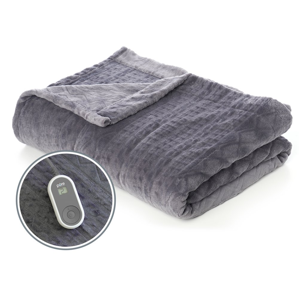 Pure Enrichment PureRelief Radiance Deluxe Heated Blanket with