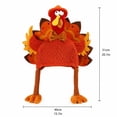 thumbnail image 3 of Plush Thanksgiving Turkey Hat Turkey Trot Hat Fancy Dress Accessory Thanksgiving Party Costume Outfit, 3 of 6