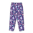 thumbnail image 3 of Lsque mushroom rainbow Skull cartoon Print Women's Pajama Pants, Lounge Pant - Comfortable Home Wear,Elastic Waistband, Stylish Design-Large, 3 of 9