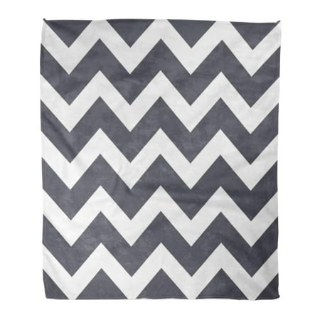 Layout Furniture ASHLEIGH Throw Blanket Warm Cozy Print Flannel Chevron Pattern Geometric The for Layouts and Websites Grey Color Comfortable Soft for Bed Sofa and Couch 58x80 Inches ()