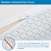 King Mattress,8 inch Green Tea Gel Memory Foam Mattress in a box, Medium Firmness Mattresses with Bamboo Knit cover, Made in USA