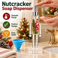 thumbnail image 6 of Carsablanco Nutcracker Soap Dispenser, Clear Acrylic Christmas Decorative Pump Bottle for Bathroom and Kitchen, 100ml Refillable with Candy Cane and Snowflake Accessories, 6 of 7