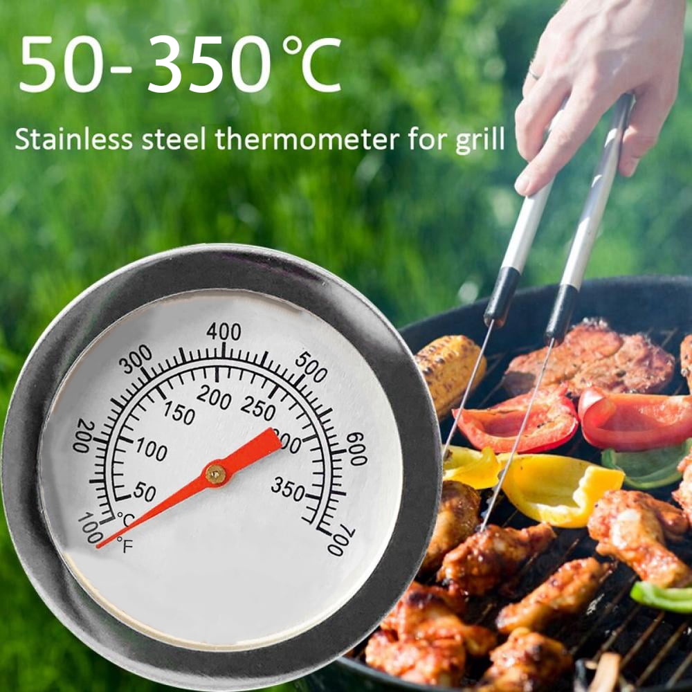 Pizza Oven Meter Stainless Steel Double Metal Barbecue Thermometer BBQ
