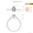 thumbnail image 5 of ANGARA Natural Pear 1 ct Diamond Engagement Ring in 14K White Gold for Women (Size-7.7x5.7mm| Color-K| Clarity-I3) | April Birthstone, Anniversary, Jewelry Gift for Women | Natural Diamond Ring, 5 of 9
