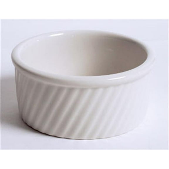 Tuxton China BEX-1604 Souffle Swirl Sides 16 oz. - Eggshell - 1 Dozen