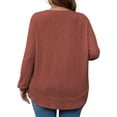 thumbnail image 3 of LANREMON Women's Plus Size Crewneck Long Sleeve Tops Casual Lightweight Fall Pullover Tunic Sweaters Shirts, 3 of 7