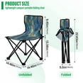 thumbnail image 3 of Folding Chair Camping Chair For Camping Picnicking Outdoor Beach and Travel Gold and Teal Butterflies, 3 of 8